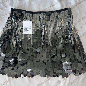 F21 Gradient Sequins Mini Skirt Size Medium